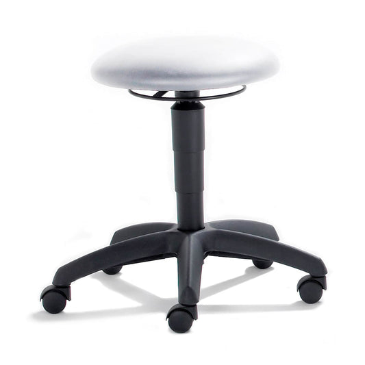 Universal Swivel Stool With Black Plastic Base And Frame
