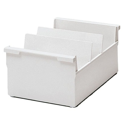 Plastic Index Card Box For Approx. 1200 Cards In Din A5 Horizontal Format