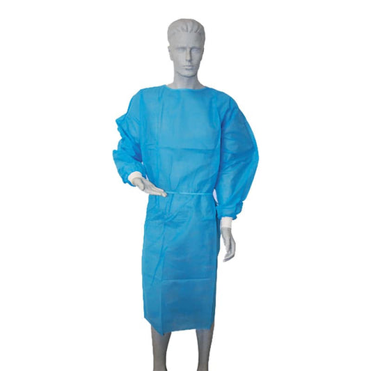 Visitor Gown Made Of Fleece Material   With Velcro Fastener And Elastic Knitted Cuffs