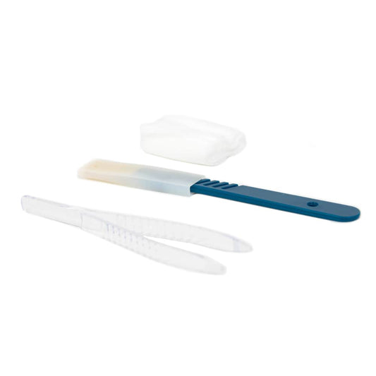 Suture Removal Set With Scalpel   Forceps And Guaze Swabs (8-Fold   5 X 5 Cm) 