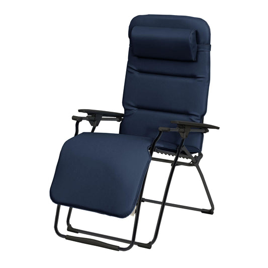 Folding Lounge Chair With Comfortable   Synthetic Leather Upholstery