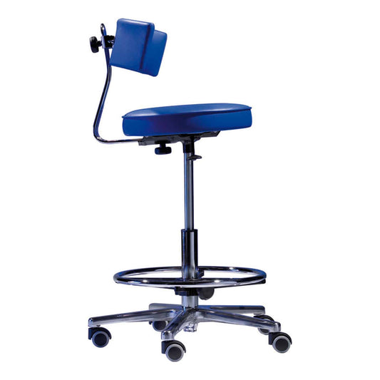 Laboratory Swivel Chair With Backrest   Extra-High Height Adjustable 55-73 Cm