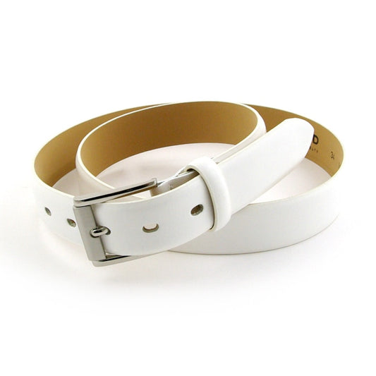 White Leather Belt From Lloyd