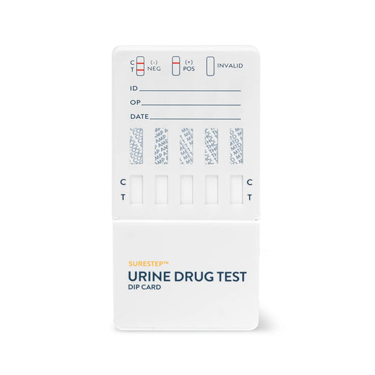 Surestep™ Urine Drug Test Dip Card (5-Panel Multi-Drug Dip Test) For The Qualitative Detection Of Multiple Drugs In Urine