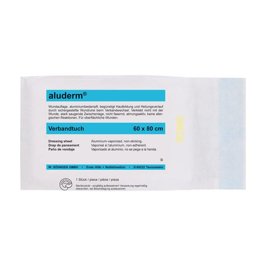 Aluderm Dressing Sheet With Aluminium-Coated Wound Surface
