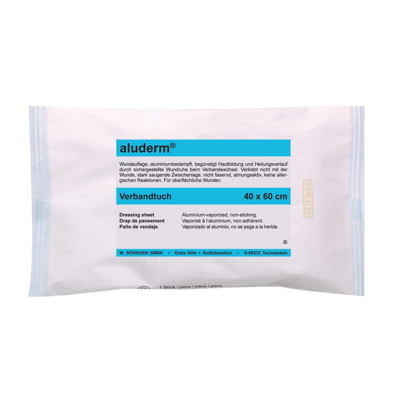 Aluderm Dressing Sheet With Aluminium-Coated Wound Surface