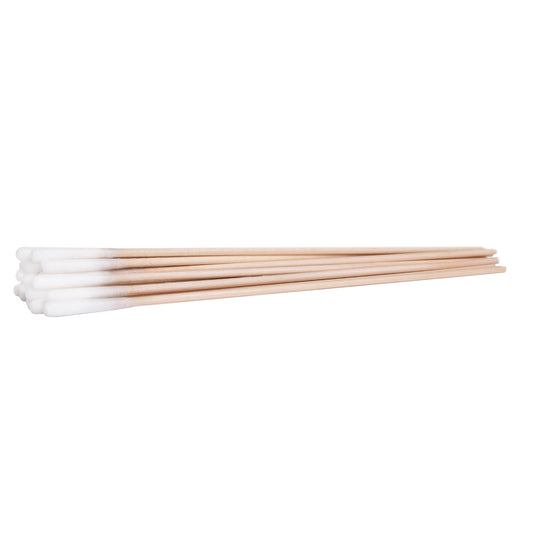 Single Headed Wooden Cotton Swabs With Cotton Tip